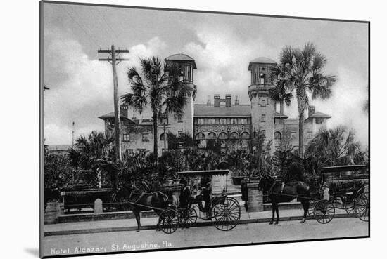 St. Augustine, Florida - Hotel Alcazar Front Entrance View-Lantern Press-Mounted Art Print