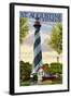 St. Augustine, Florida Lighthouse-Lantern Press-Framed Art Print