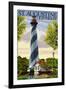 St. Augustine, Florida Lighthouse-Lantern Press-Framed Art Print