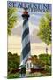 St. Augustine, Florida Lighthouse-Lantern Press-Mounted Art Print