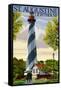 St. Augustine, Florida Lighthouse-Lantern Press-Framed Stretched Canvas