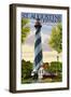 St. Augustine, Florida Lighthouse-Lantern Press-Framed Art Print