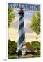 St. Augustine, Florida Lighthouse-Lantern Press-Framed Art Print