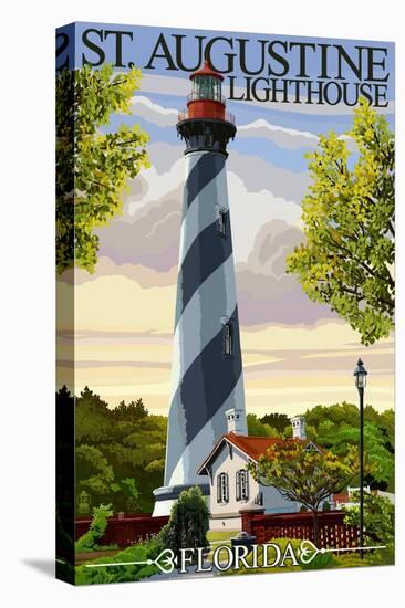 St. Augustine, Florida Lighthouse-Lantern Press-Stretched Canvas