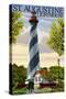 St. Augustine, Florida Lighthouse-Lantern Press-Stretched Canvas