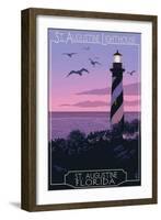 St. Augustine, Florida - Lighthouse-Lantern Press-Framed Art Print