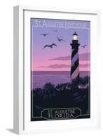 St. Augustine, Florida - Lighthouse-Lantern Press-Framed Art Print