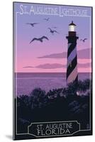 St. Augustine, Florida - Lighthouse-Lantern Press-Mounted Art Print