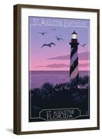 St. Augustine, Florida - Lighthouse-Lantern Press-Framed Art Print