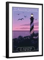 St. Augustine, Florida - Lighthouse-Lantern Press-Framed Art Print