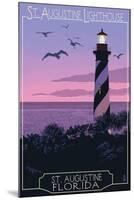 St. Augustine, Florida - Lighthouse-Lantern Press-Mounted Art Print