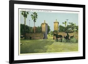 St. Augustine, Florida - Old City Gates View-Lantern Press-Framed Art Print