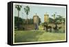 St. Augustine, Florida - Old City Gates View-Lantern Press-Framed Stretched Canvas