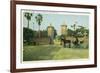 St. Augustine, Florida - Old City Gates View-Lantern Press-Framed Premium Giclee Print