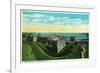 St. Augustine, Florida - Panoramic View of Fort Marion-Lantern Press-Framed Premium Giclee Print