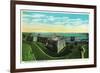 St. Augustine, Florida - Panoramic View of Fort Marion-Lantern Press-Framed Premium Giclee Print