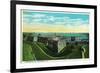 St. Augustine, Florida - Panoramic View of Fort Marion-Lantern Press-Framed Premium Giclee Print