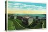 St. Augustine, Florida - Panoramic View of Fort Marion-Lantern Press-Stretched Canvas