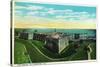 St. Augustine, Florida - Panoramic View of Fort Marion-Lantern Press-Stretched Canvas