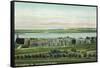 St. Augustine, Florida - Panoramic View of Fort Marion-Lantern Press-Framed Stretched Canvas