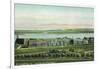 St. Augustine, Florida - Panoramic View of Fort Marion-Lantern Press-Framed Art Print