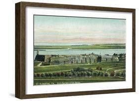 St. Augustine, Florida - Panoramic View of Fort Marion-Lantern Press-Framed Art Print