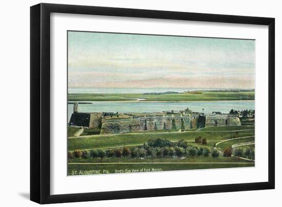 St. Augustine, Florida - Panoramic View of Fort Marion-Lantern Press-Framed Art Print