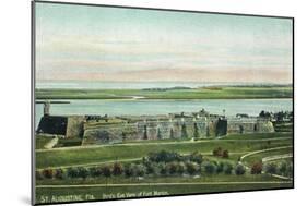 St. Augustine, Florida - Panoramic View of Fort Marion-Lantern Press-Mounted Art Print