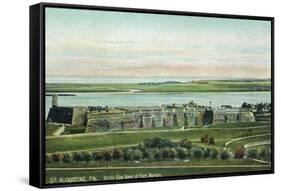 St. Augustine, Florida - Panoramic View of Fort Marion-Lantern Press-Framed Stretched Canvas