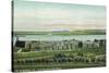 St. Augustine, Florida - Panoramic View of Fort Marion-Lantern Press-Stretched Canvas