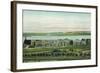 St. Augustine, Florida - Panoramic View of Fort Marion-Lantern Press-Framed Art Print