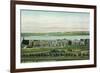 St. Augustine, Florida - Panoramic View of Fort Marion-Lantern Press-Framed Art Print