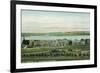 St. Augustine, Florida - Panoramic View of Fort Marion-Lantern Press-Framed Art Print