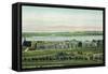 St. Augustine, Florida - Panoramic View of Fort Marion-Lantern Press-Framed Stretched Canvas