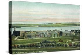 St. Augustine, Florida - Panoramic View of Fort Marion-Lantern Press-Stretched Canvas