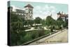 St. Augustine, Florida - Post Office Square View-Lantern Press-Stretched Canvas