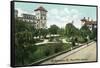 St. Augustine, Florida - Post Office Square View-Lantern Press-Framed Stretched Canvas