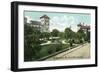 St. Augustine, Florida - Post Office Square View-Lantern Press-Framed Art Print