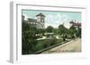 St. Augustine, Florida - Post Office Square View-Lantern Press-Framed Art Print