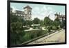 St. Augustine, Florida - Post Office Square View-Lantern Press-Framed Art Print