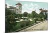 St. Augustine, Florida - Post Office Square View-Lantern Press-Mounted Art Print