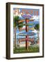 St. Augustine, Florida - Sign Destinations-Lantern Press-Framed Art Print