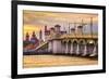 St. Augustine, Florida, USA City Skyline and Bridge of Lions.-SeanPavonePhoto-Framed Photographic Print