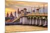 St. Augustine, Florida, USA City Skyline and Bridge of Lions-Sean Pavone-Mounted Photographic Print