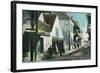 St. Augustine, Florida - View Down Charlotte Street-Lantern Press-Framed Art Print