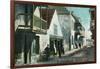 St. Augustine, Florida - View Down Charlotte Street-Lantern Press-Framed Art Print