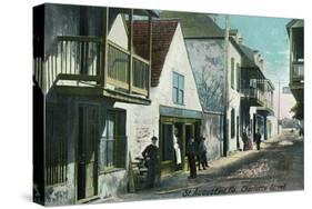 St. Augustine, Florida - View Down Charlotte Street-Lantern Press-Stretched Canvas