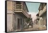 St. Augustine, Florida - View of Charlotte St.-Lantern Press-Framed Stretched Canvas