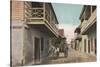 St. Augustine, Florida - View of Charlotte St.-Lantern Press-Stretched Canvas