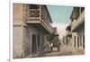 St. Augustine, Florida - View of Charlotte St.-Lantern Press-Framed Art Print